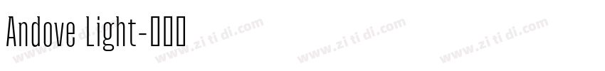 Andove Light字体转换